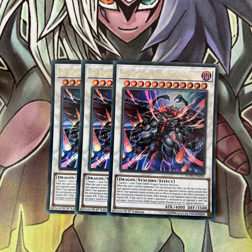 DUPO-EN059 x3 Hot Red Dragon Archfiend King Calamity Ultra Excellent Cond Yugioh