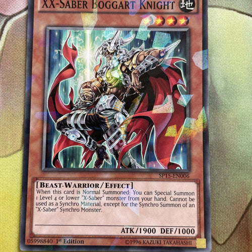 SP15-EN006 Yugioh: XX-SABER BOGGART KNIGHT - SHATTERFOIL - 1ST EDITION