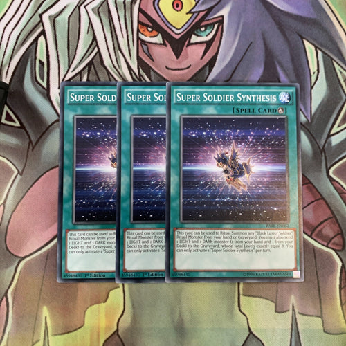 RATE-EN062 x3 Super Soldier Synthesis Common Excellent Condition Yugioh