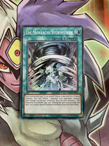 DASA-EN044 The Monarch's Stormforth Super Rare 1st Edition NM Yugioh Card
