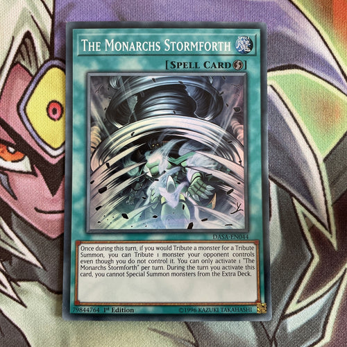 DASA-EN044 The Monarch's Stormforth Super Rare 1st Edition NM Yugioh Card