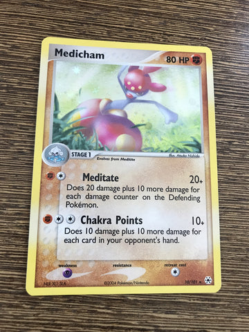 Pokemon Card Medicham EX Hidden Legends Holo Rare 10/101 Near Mint