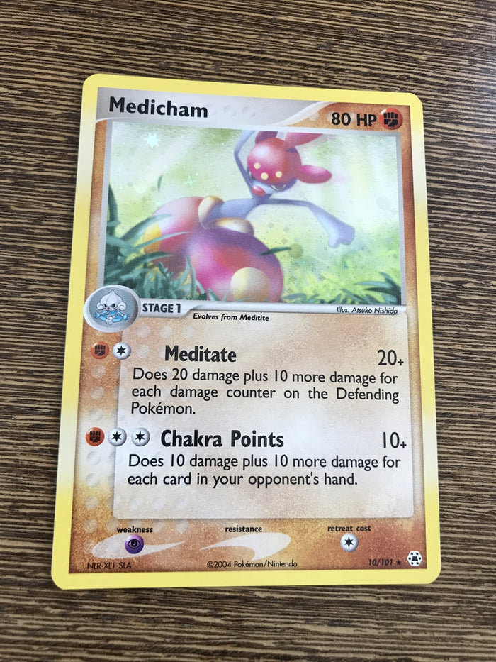 Pokemon Card Medicham EX Hidden Legends Holo Rare 10/101 Near Mint