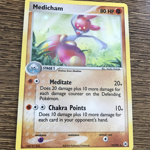 Pokemon Card Medicham EX Hidden Legends Holo Rare 10/101 Near Mint