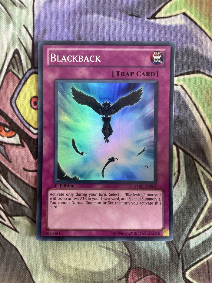 STBL-EN065 Blackback Super Rare 1st Edition NM Yugioh Card