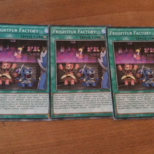 CROS-EN054 3x Frightfur Factory 1st Edition YuGiOh PLAYSET