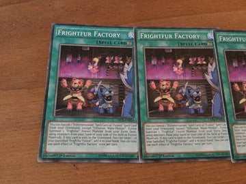 CROS-EN054 3x Frightfur Factory 1st Edition YuGiOh PLAYSET (back)