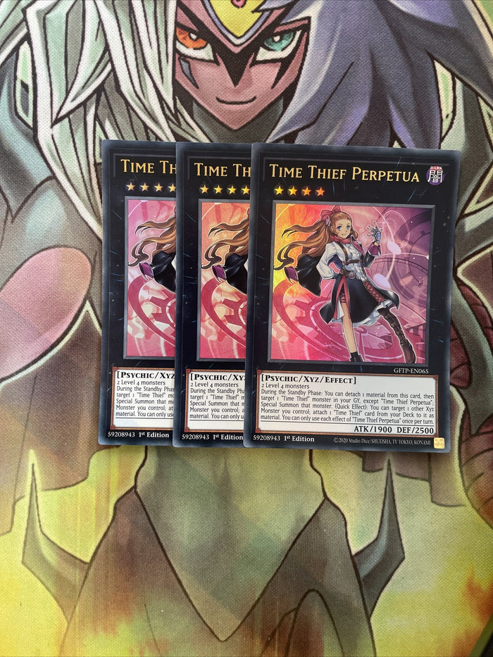 GFTP-EN065 x3 Time Thief Perpetua Ultra Rare Excellent Condition Yugioh