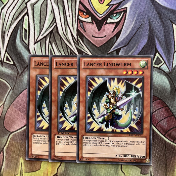 EXVC-EN092 x3 Lancer Lindwurm Ciommon Excellent Condition Yugioh