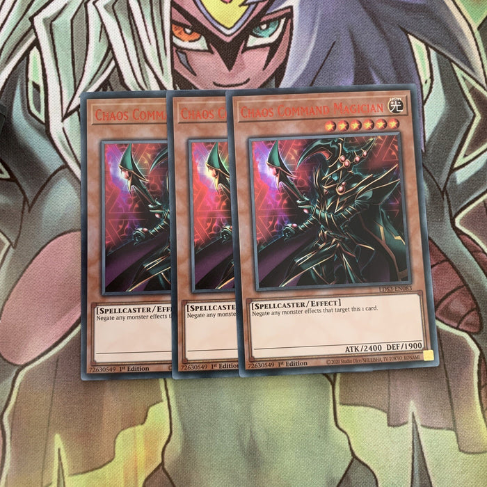 LDS3-EN083 x3 Chaos Command Magician Varying Colours Ultra Excellent Cond Yugioh