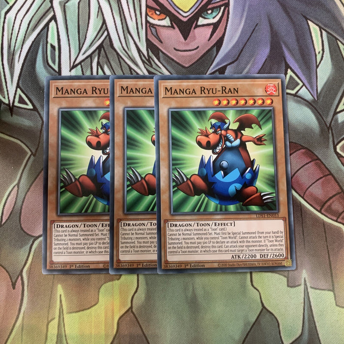 LDS1-EN053 x3 Manga Ryu-Ran Common Excellent Condition Yugioh