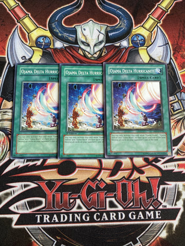 DP2-EN018 x3 Ojama Delta Hurricane!! Yugioh Playset