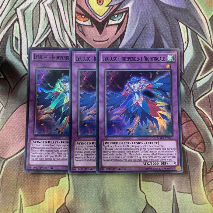 MACR-EN041 x3 Lyrilusc - Independent Nightingale Super Excellent Cond Yugioh
