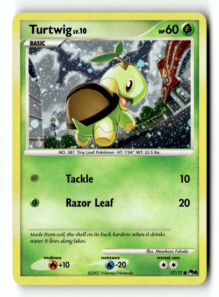 Pokemon Card Turtwig Holo LP POP Series 6 017/017