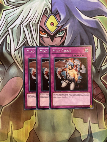 SDGU-EN035 x3 Mind Crush Common Excellent Condition Yugioh