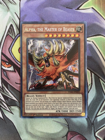 PHRA-EN023 Alpha, The Master Of Beasts Secret Rare 1st Edition NM Yugioh Card