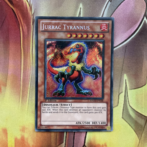 HA02-EN038 Jurrac Tyrannus Secret Rare Mint Card 1st Edition Mint YuGiOh Card