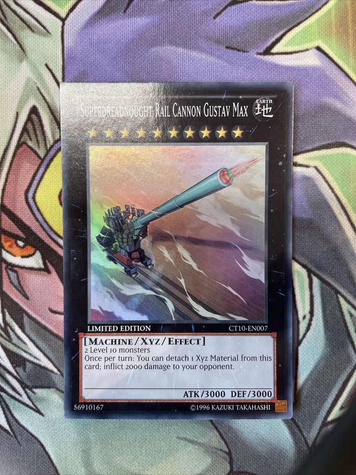 CT10-EN007 Superdreadnought Rail Cannon Gustav Max Super Lim NM Yugioh Card