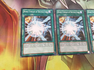 SDBE-EN021 x3 Burst Stream of Destruction 1st Edition Mint YuGiOh (back)