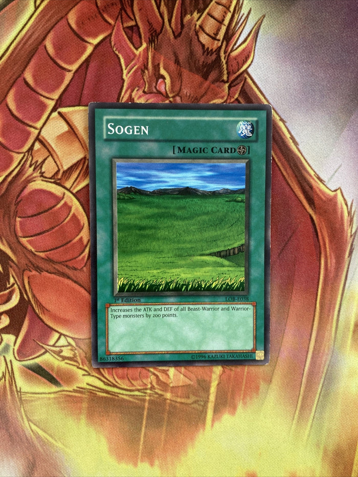 LOB-E038 Yugioh! Sogen 1st Edition Card Excellent