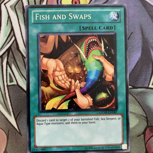 GENF-EN087 Fish and Swamps Rare Unlim Edition NM Yugioh Card