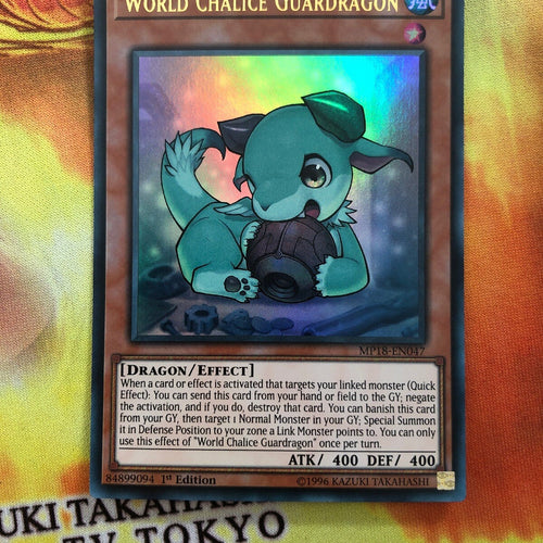 COTD-EN021 / MP18-EN047 World Chalice Guardragon - Ultra Rare -1st - M/NM Yugioh