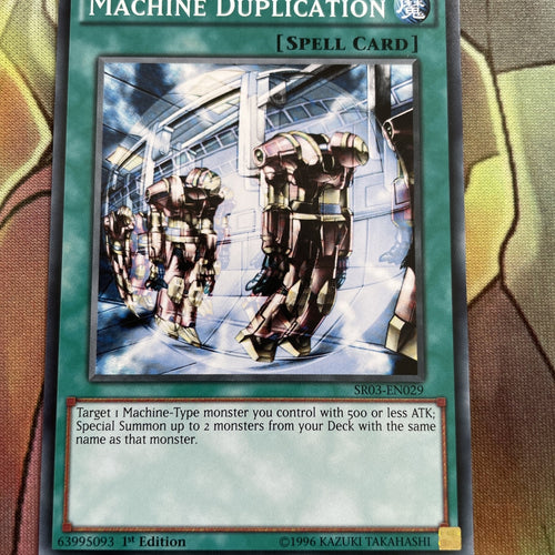 SR03-EN029 Yugioh - Machine Duplication - First Edition - Common