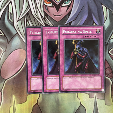 DR1-EN153 x3 Exhausting Spell Common Excellent Condition Yugioh