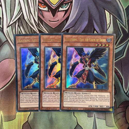 BLAR-EN061 x3 Blackwing - Kris the Crack of Dawn Ultra Condition Yugioh