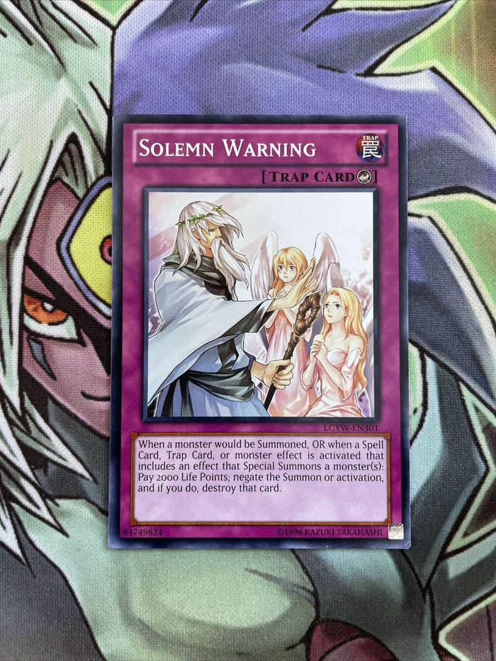 LCYW-EN301 Solemn Warning Common Unl Edition Yugioh Card NM
