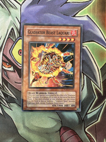 TU01-EN017 Gladiator Beast Laquari Common Unlimited Edition NM Yugioh Card
