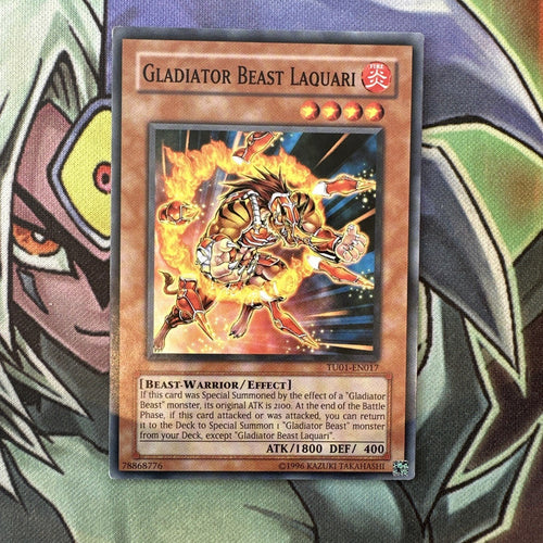 TU01-EN017 Gladiator Beast Laquari Common Unlimited Edition NM Yugioh Card