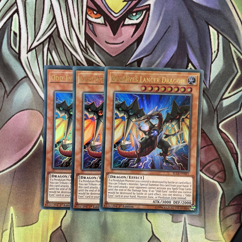 BLLR-EN001 x3 Odd-Eyes Lancer Dragon Ultra Rare Excellent Condition Yugioh