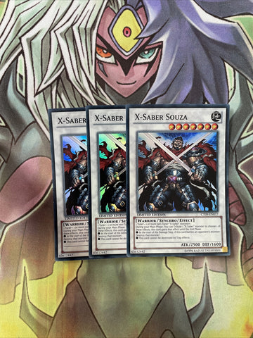 CT09-EN017 x3 X-Saber Souza Super Rare Excellent Condition Yugioh