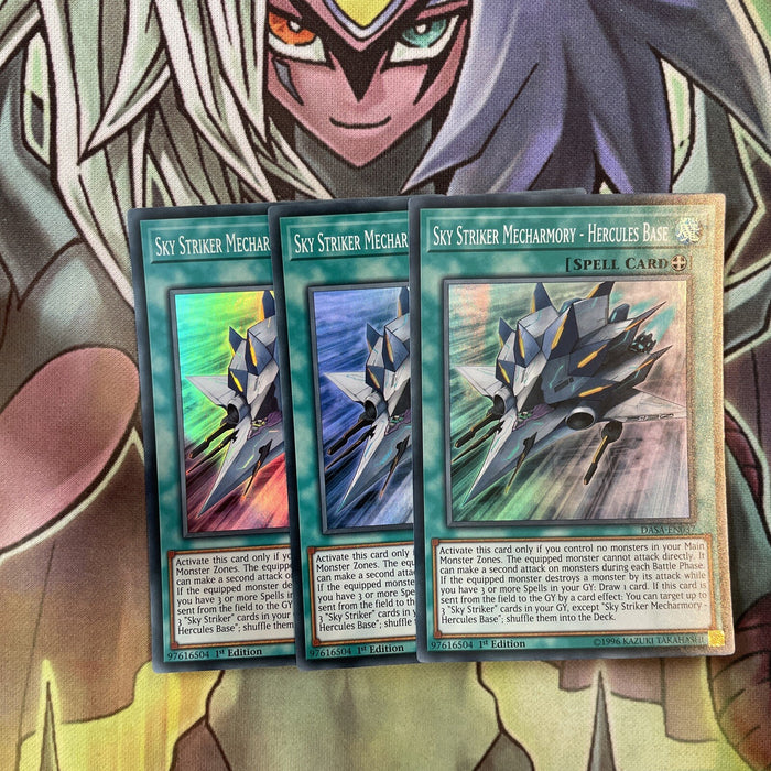 DASA-EN037 x3 Sky Striker Mecharmory - Hercules Base Super Excellent Cond Yugioh