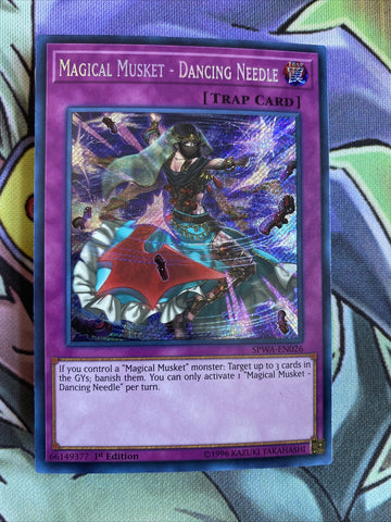 SPWA-EN026 Magical Musket - Dancing Needle Secret Rare 1st Edition NM Yugioh Car