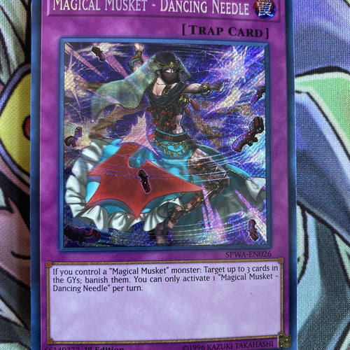 SPWA-EN026 Magical Musket - Dancing Needle Secret Rare 1st Edition NM Yugioh Car