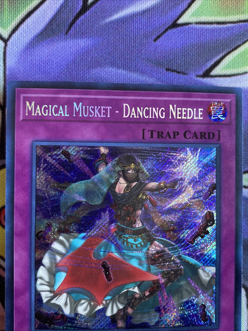 SPWA-EN026 Magical Musket - Dancing Needle Secret Rare 1st Edition NM Yugioh Car (back)