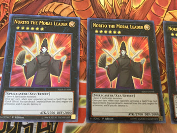 BLRR-En058 Yugioh 3x Ultra Rare Norito The Moral Leader 1st Edition (back)