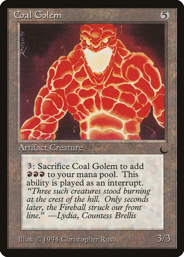 Coal Golem - The Dark Excellent Magic MTG