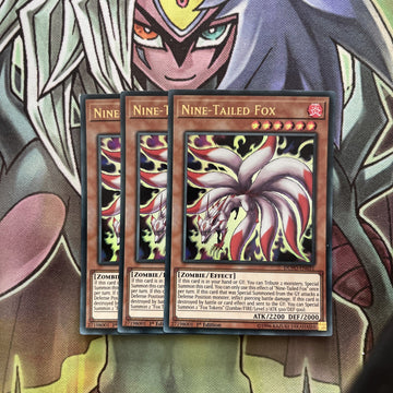 DUPO-EN031 x3 Nine-Tailed Fox Ultra Rare Excellent Condition Yugioh