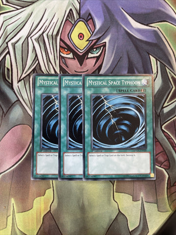 SDMA-EN020 x3 Mystical Space Typhoon Common Excellent Condition Yugioh