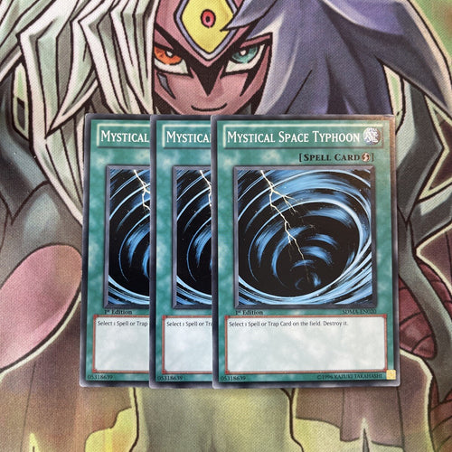 SDMA-EN020 x3 Mystical Space Typhoon Common Excellent Condition Yugioh
