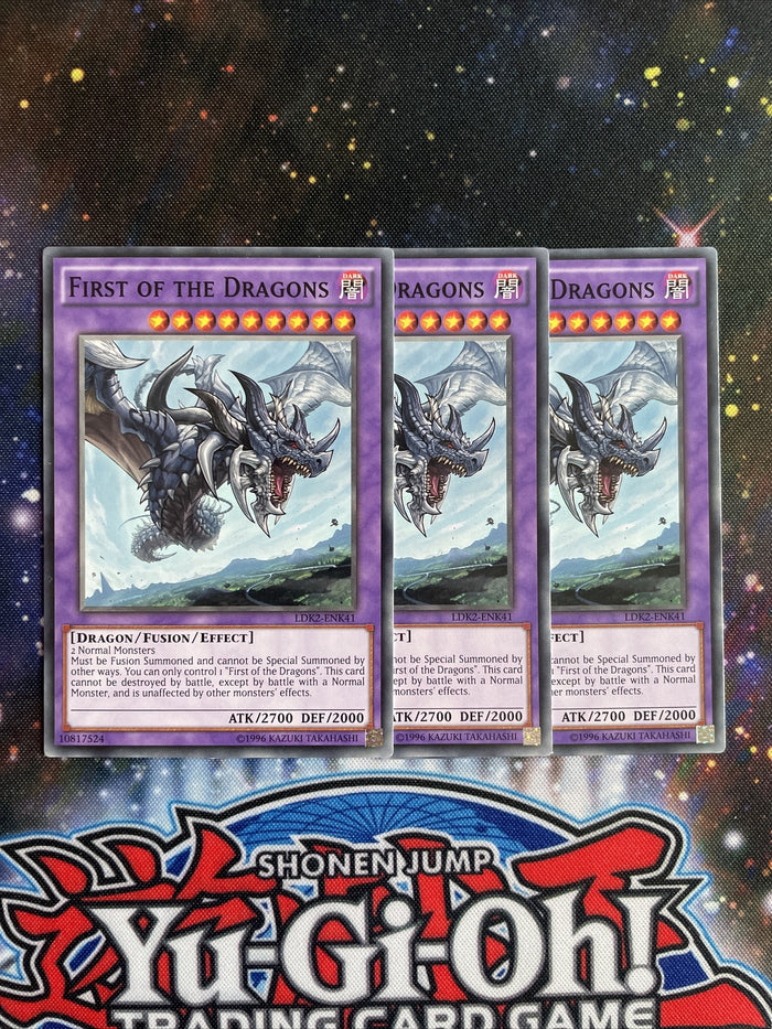 LDK2-ENK41 First Of The Dragons Common Playset x3 Yugioh