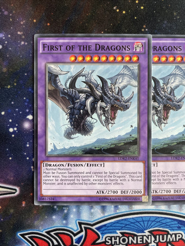 LDK2-ENK41 First Of The Dragons Common Playset x3 Yugioh (back)