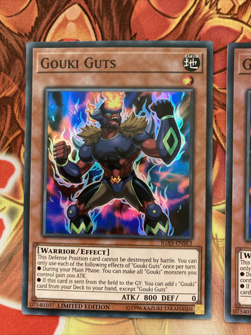 IGAS-ENSE3 x3 Gouki Guts Super Rare Limited Edition Mint YuGiOh Card (back)