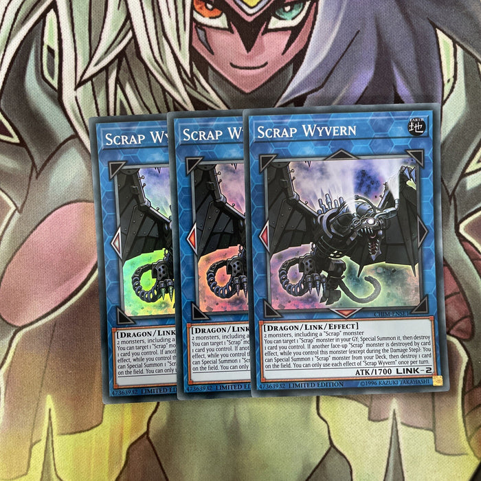 CHIM-ENSE1 x3 Scrap Wyvern Super Rare Excellent Condition Yugioh