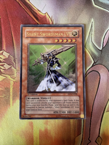FET-EN008 Silent Swordsman LV5 1st Edition Ultimate Rare Yugioh Card LP/NM