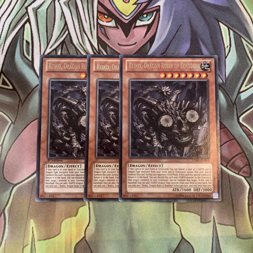 LTGY-EN038 x3 Redox, Dragon Ruler of Boulders Rare Excellent Condition Yugioh