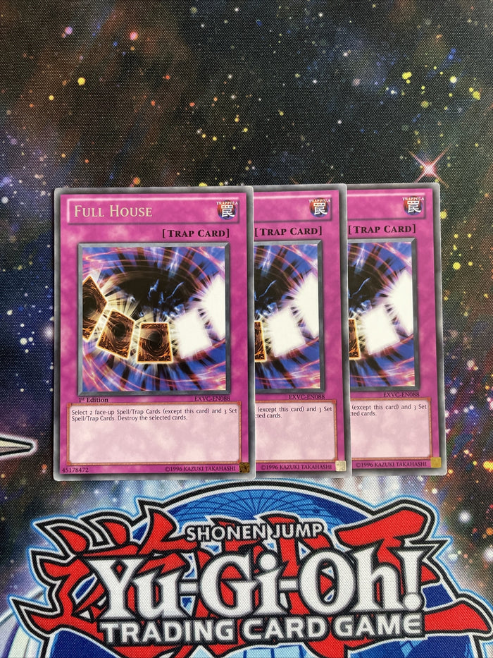 EXVC-EN088 x3 Full House Common Playset Yugioh